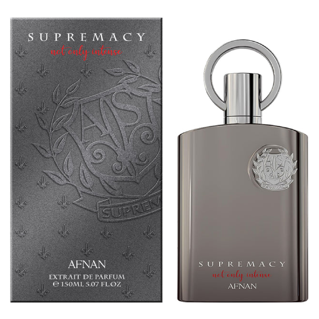 Afnan Supremacy Not Only Intense Extrait de Parfum - bottle and box front view