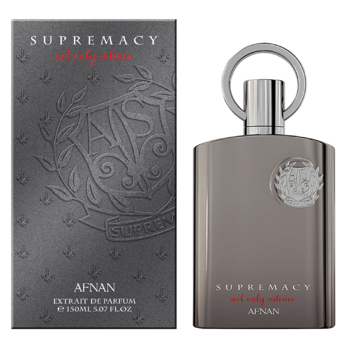 Afnan Supremacy Not Only Intense Extrait de Parfum - bottle and box front view