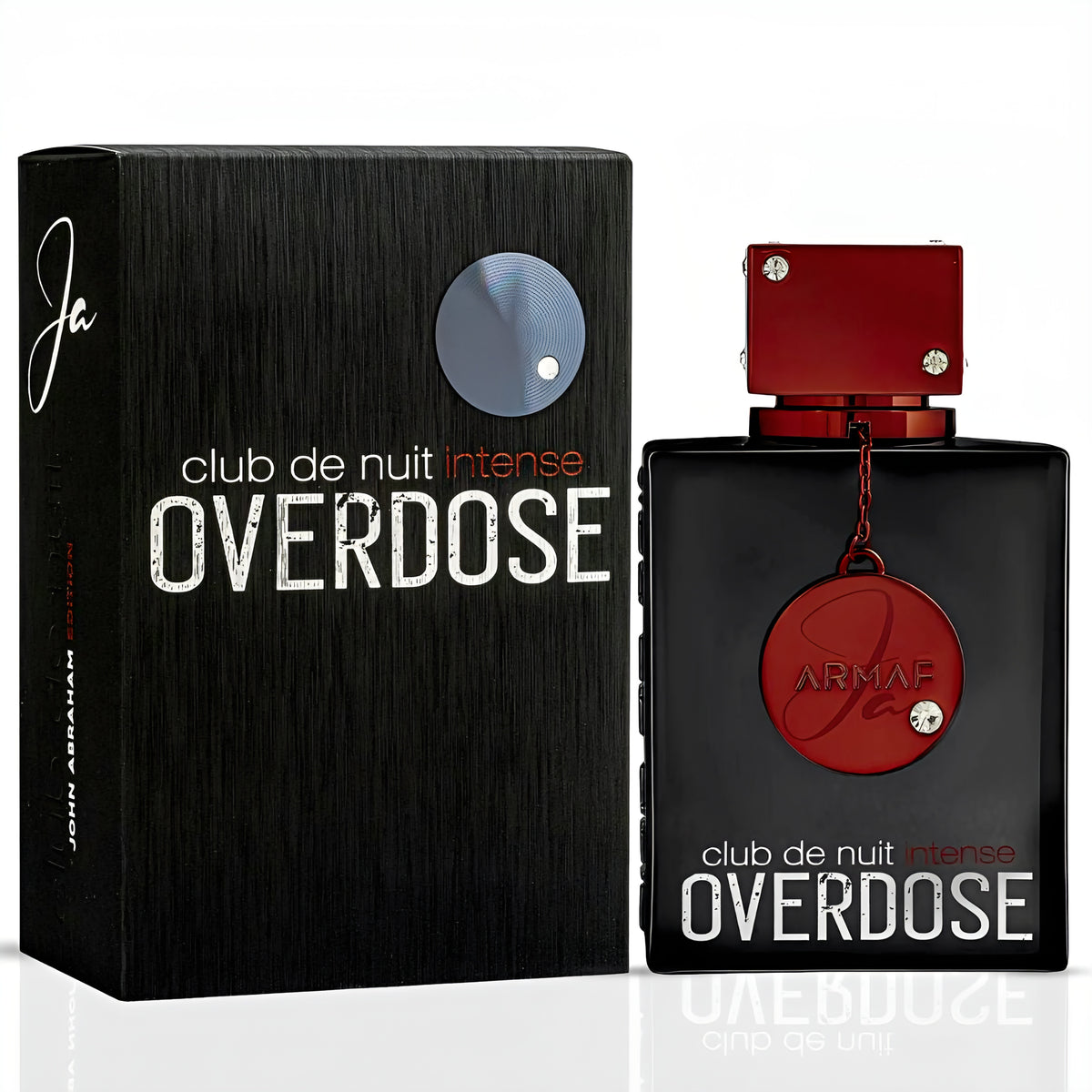 Front view of Armaf Club de Nuit Intense Overdose black fragrance bottle